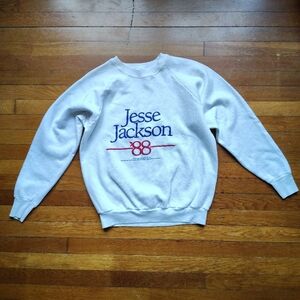 80s Vintage Jesse Jackson Presidential Campaign '88 Crewneck Sweatshirt Large